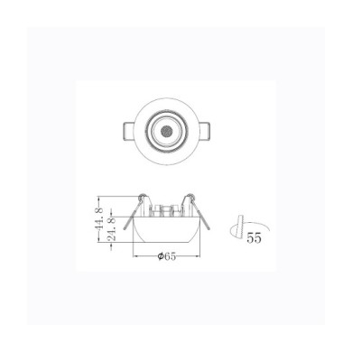 ΣΠΟΤ ΦΩΤΙΣΤΙΚΟ ΗΜΙΧΩΝΕΥΤΟ-ΚΩΔ. CONO-55